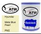 Preview: Hyundai, Meta Blue Pearl, PM2: 500ml Lackdose, von ATW Autoteile West.